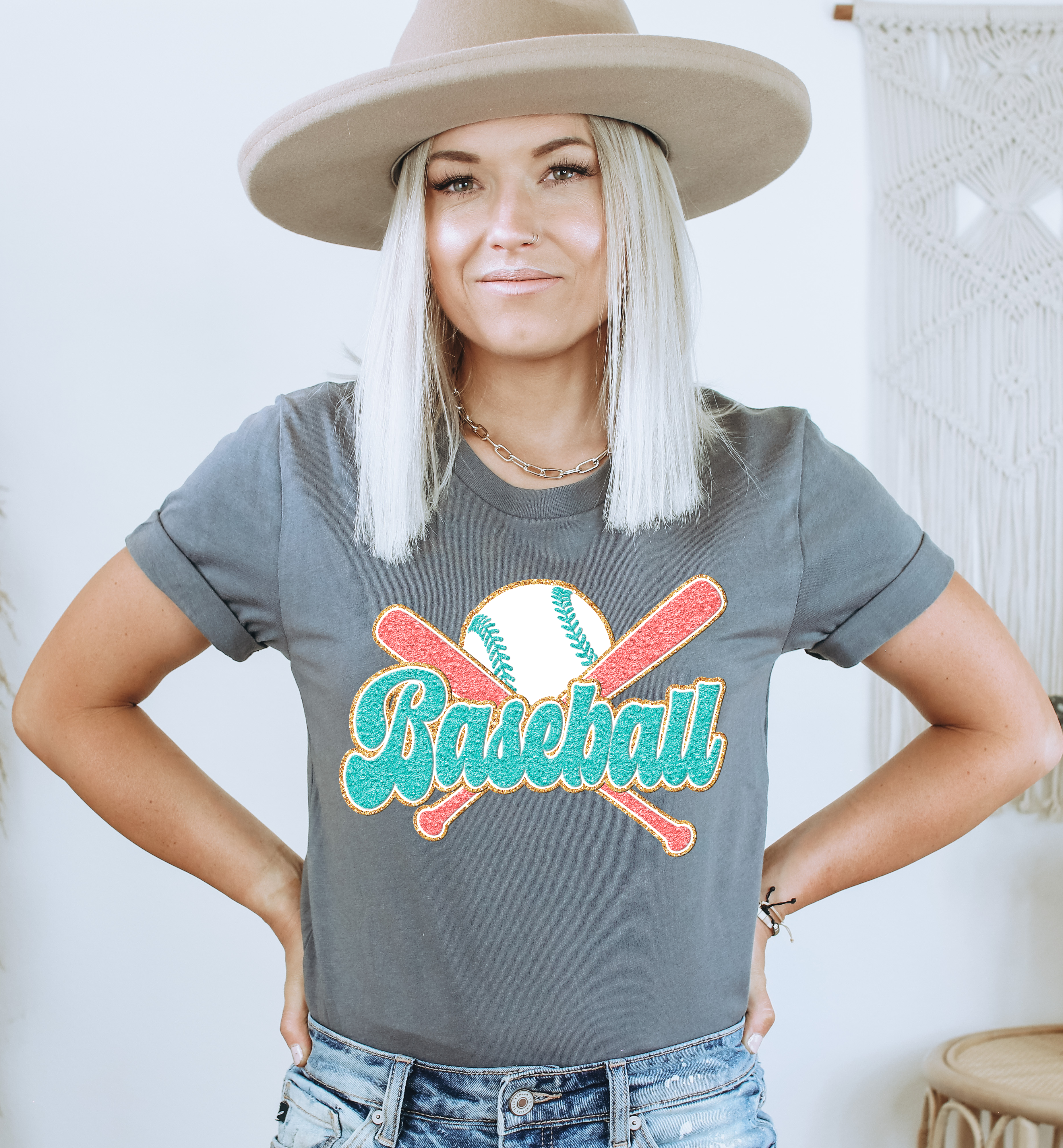 BASEBALL Faux Chenille