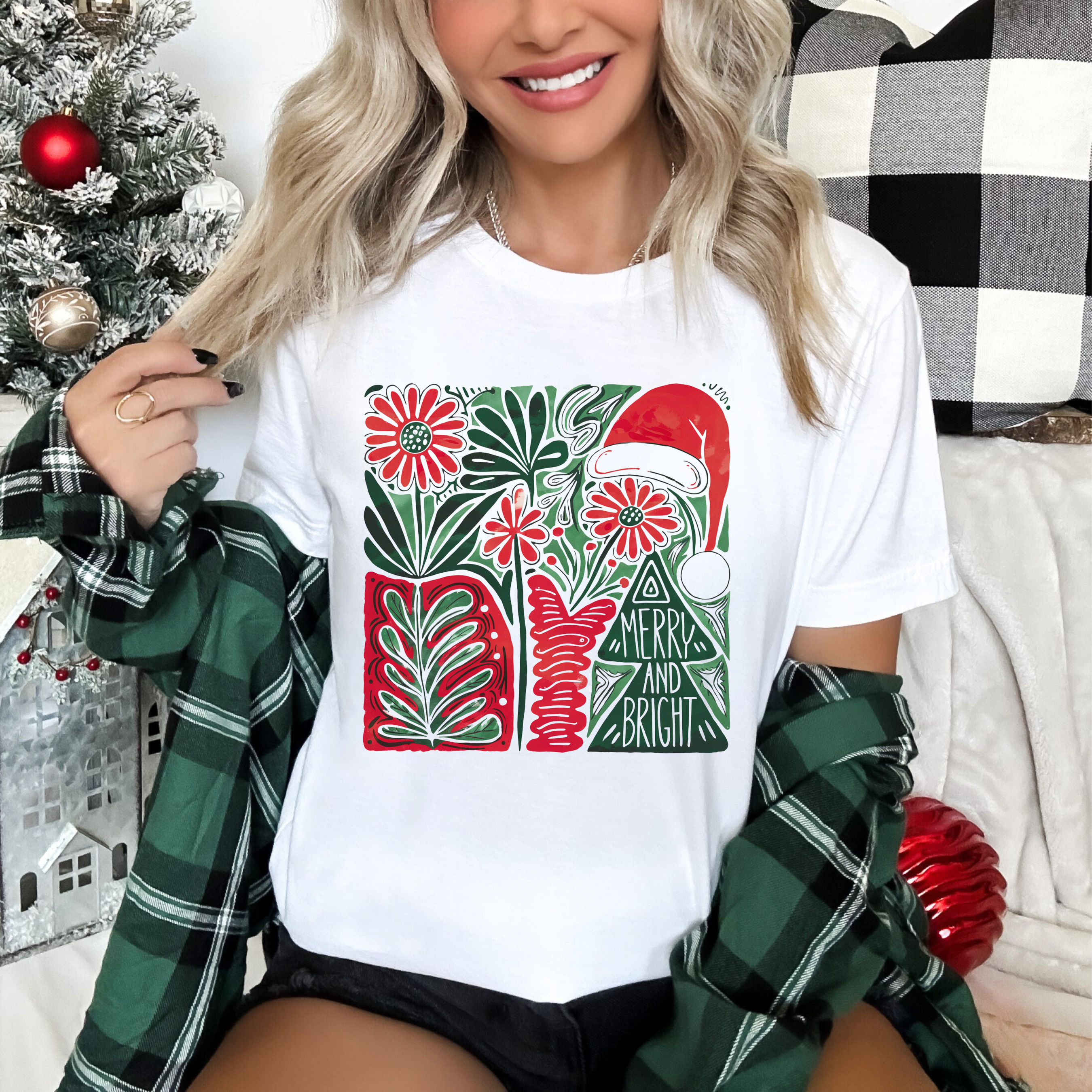 Boho Floral Merry and Bright