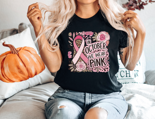 Load image 1 in gallery view. Boho In October We Wear Pink