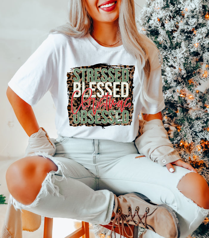 Stressed Blessed Christmas Obsessed