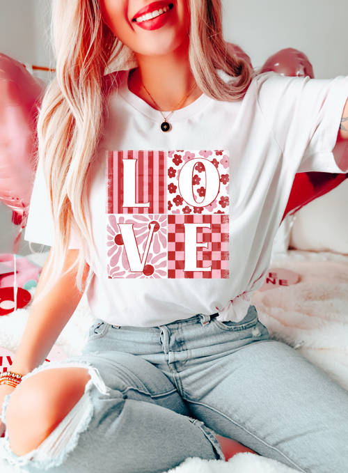 Load image 1 in gallery view. Love Red/White Stamp