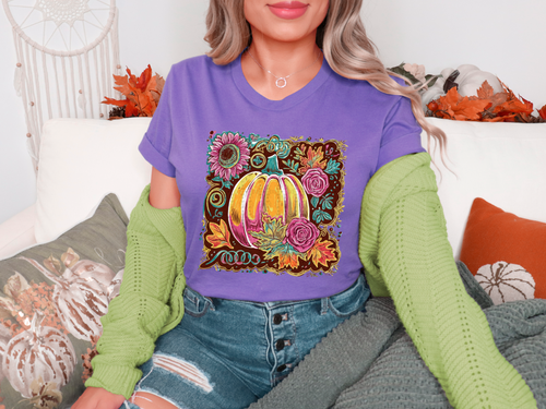 Load image 1 in gallery view. Boho Fall Pumpkin