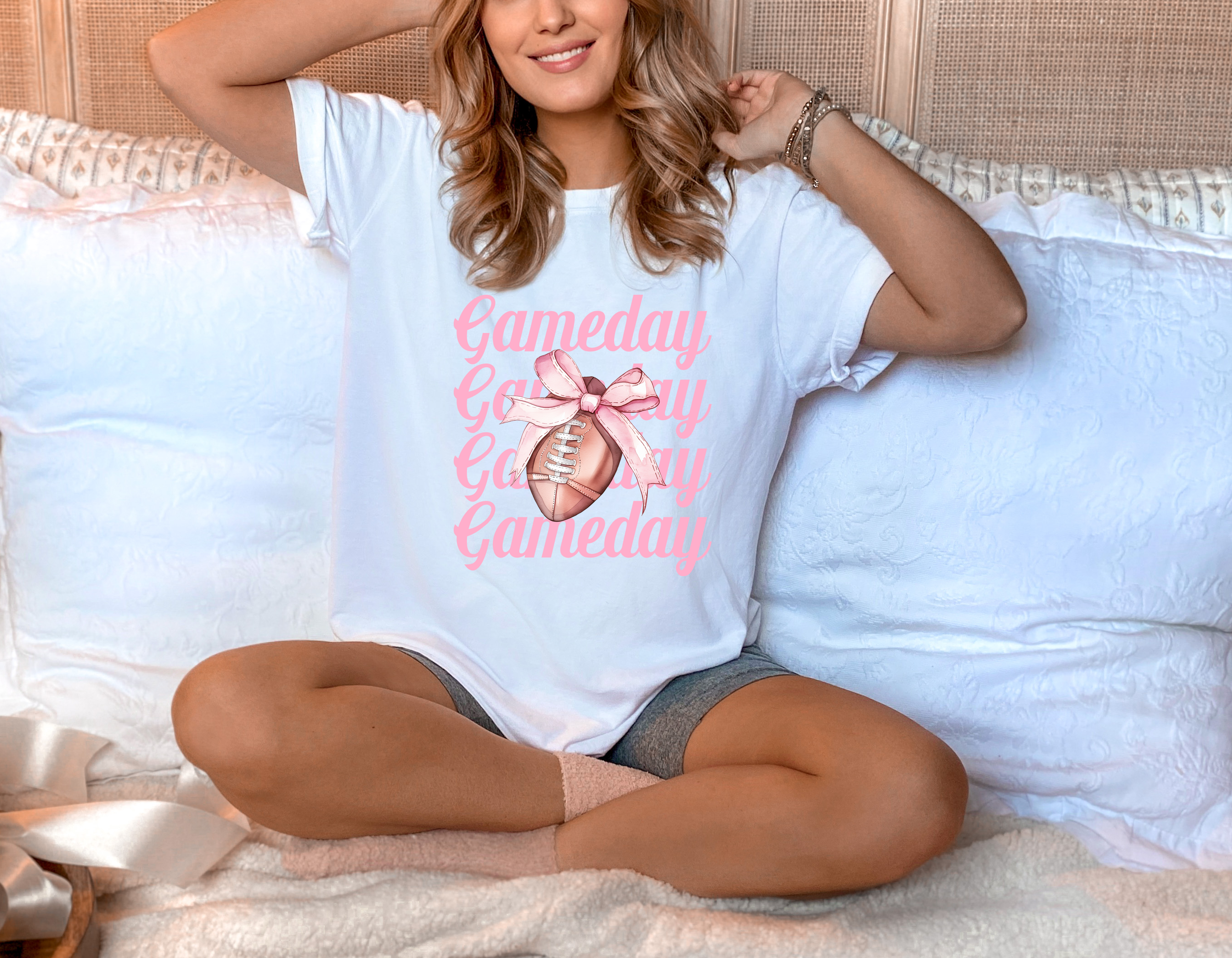 Pink Game Day Football