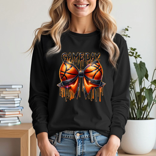 Load image 1 in gallery view. Game Day Basketball Bow
