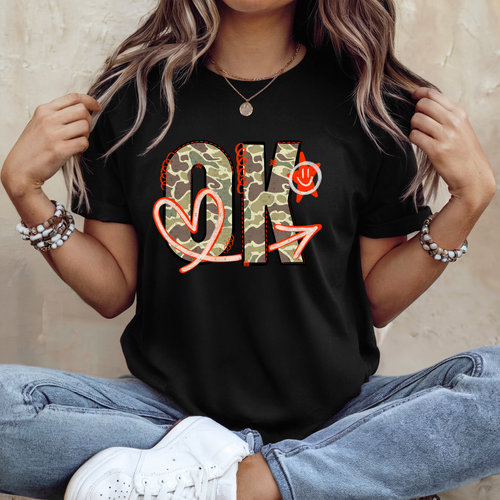 Load image 1 in gallery view. Cute Camo Oklahoma