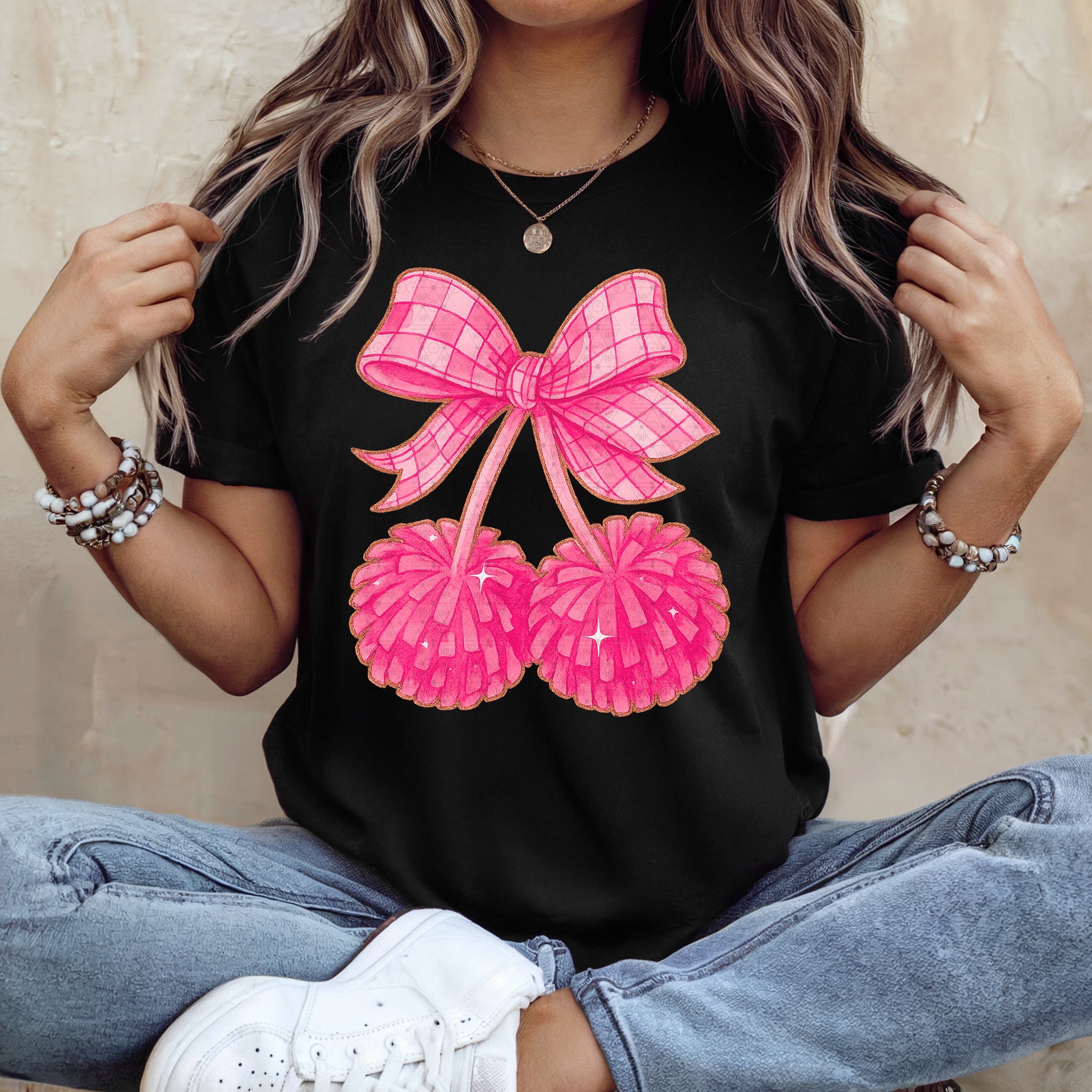 Pink Cherry Poms