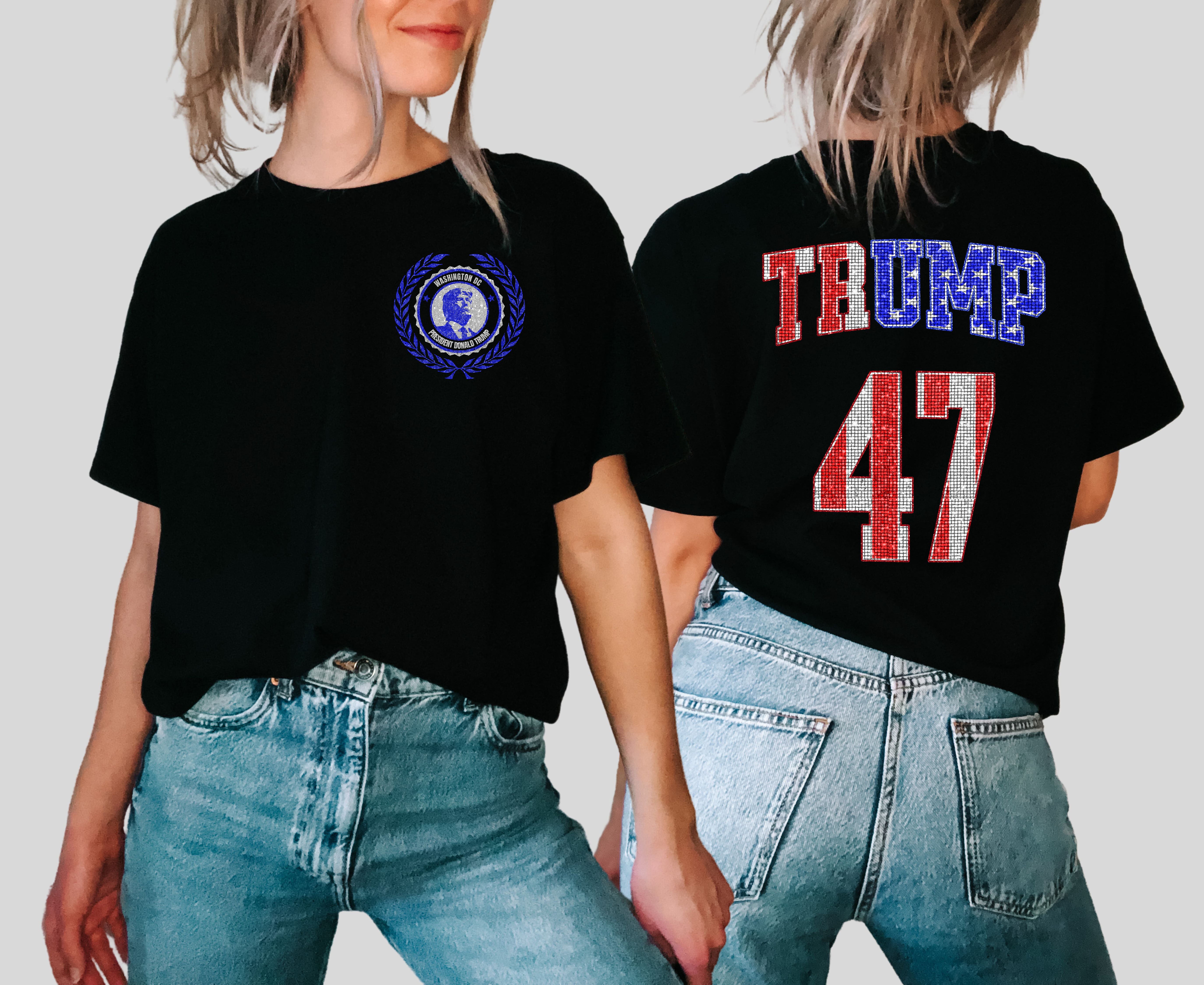 Trump 47 Faux Sequin