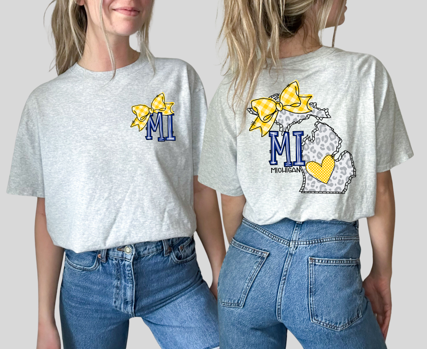 Cute Doodle Michigan Blue