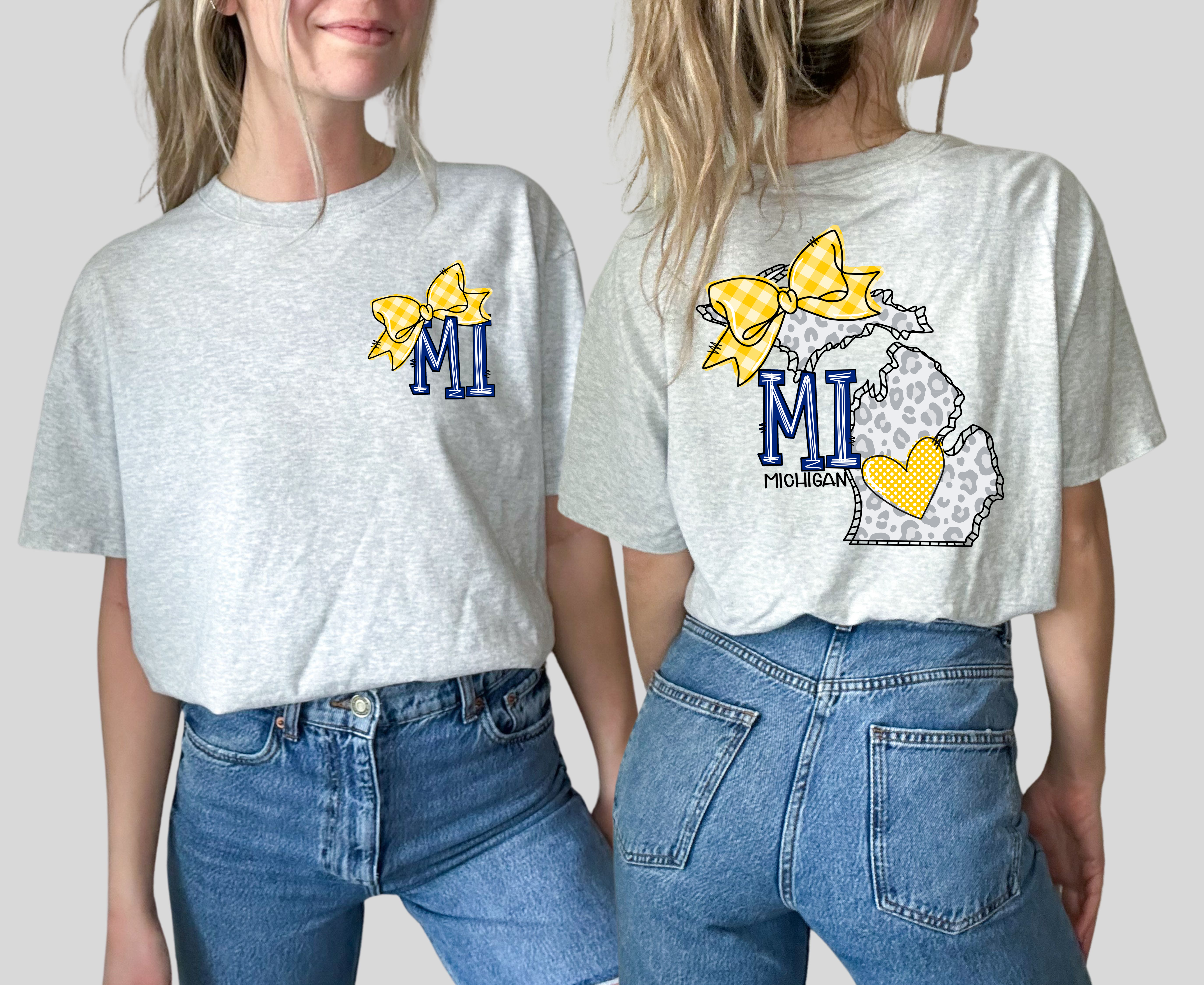 Cute Doodle Michigan Blue