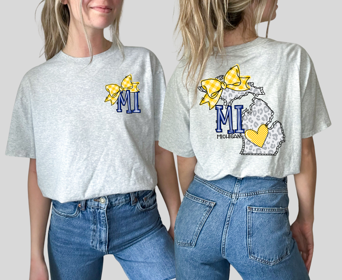 Cute Doodle Michigan Blue