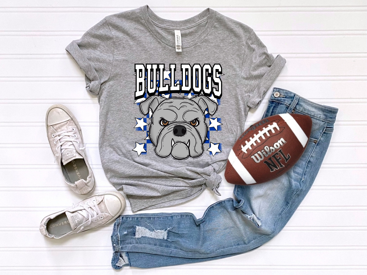 Checkered Bulldogs Blue