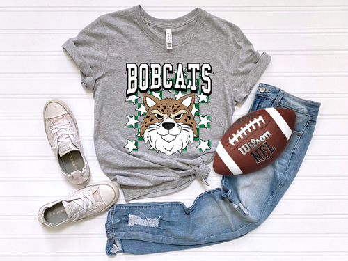 Load image 1 in gallery view. Checkered Bobcats Green
