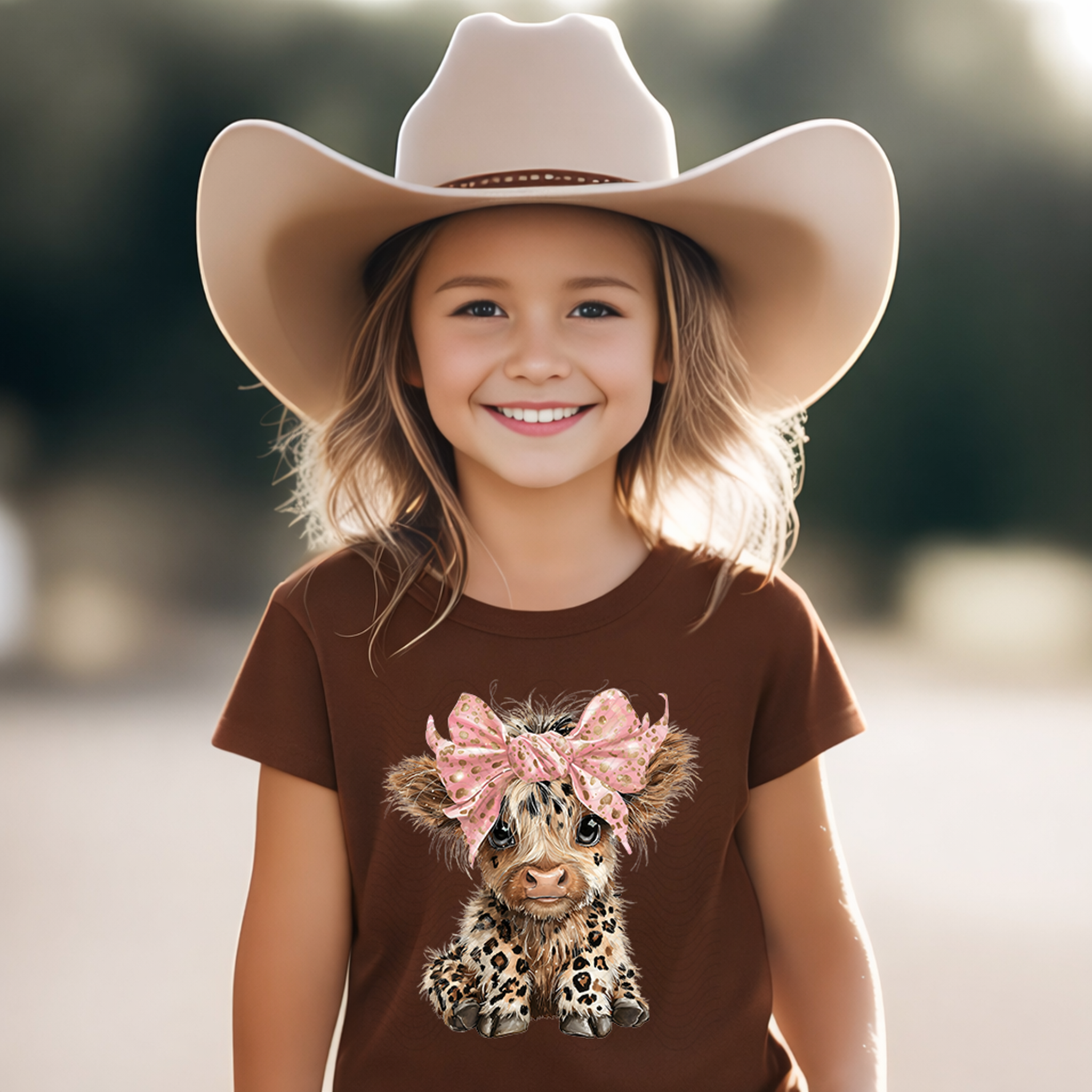 Leopard Highland with Pink Bow