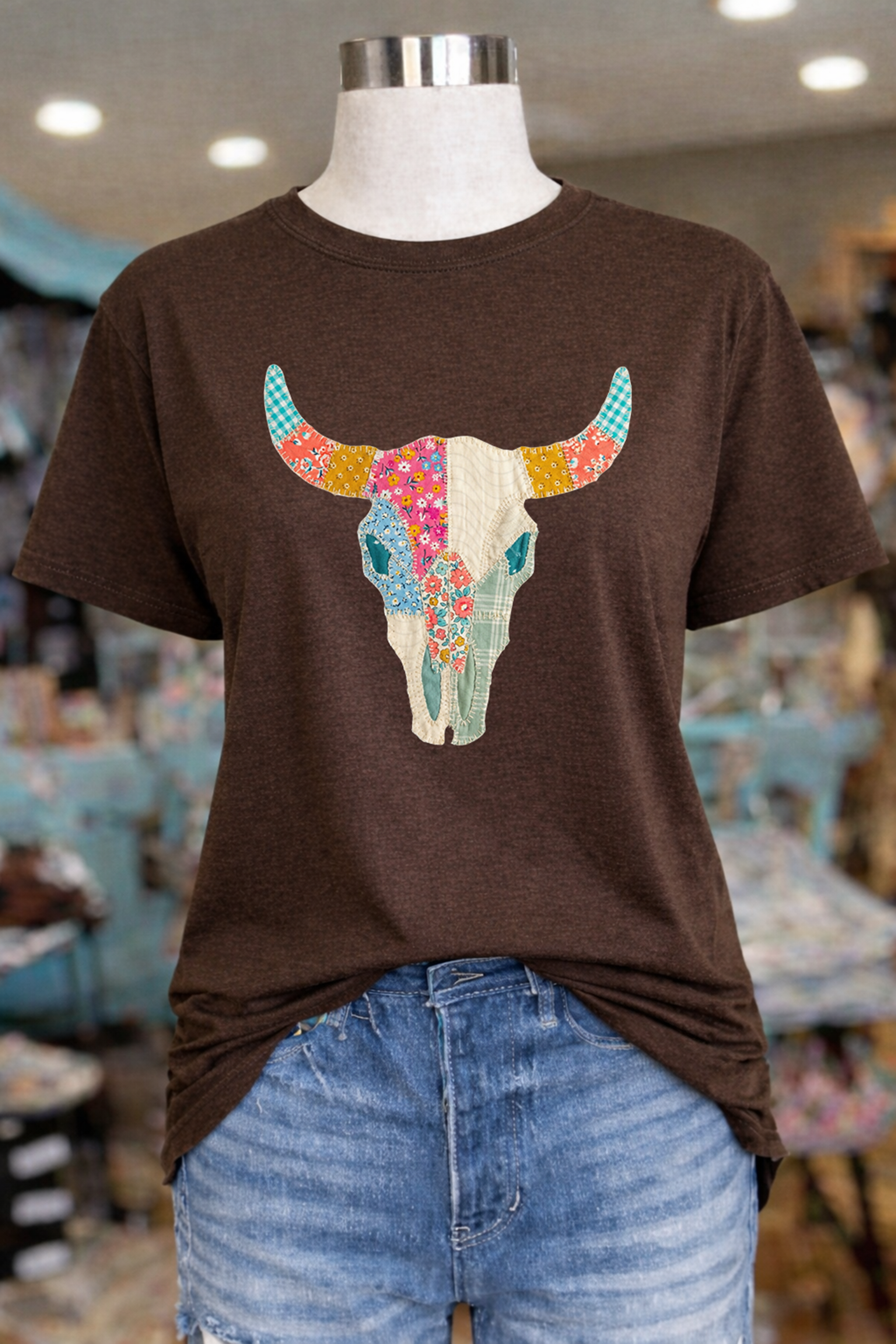 Bright Patchwork Skull