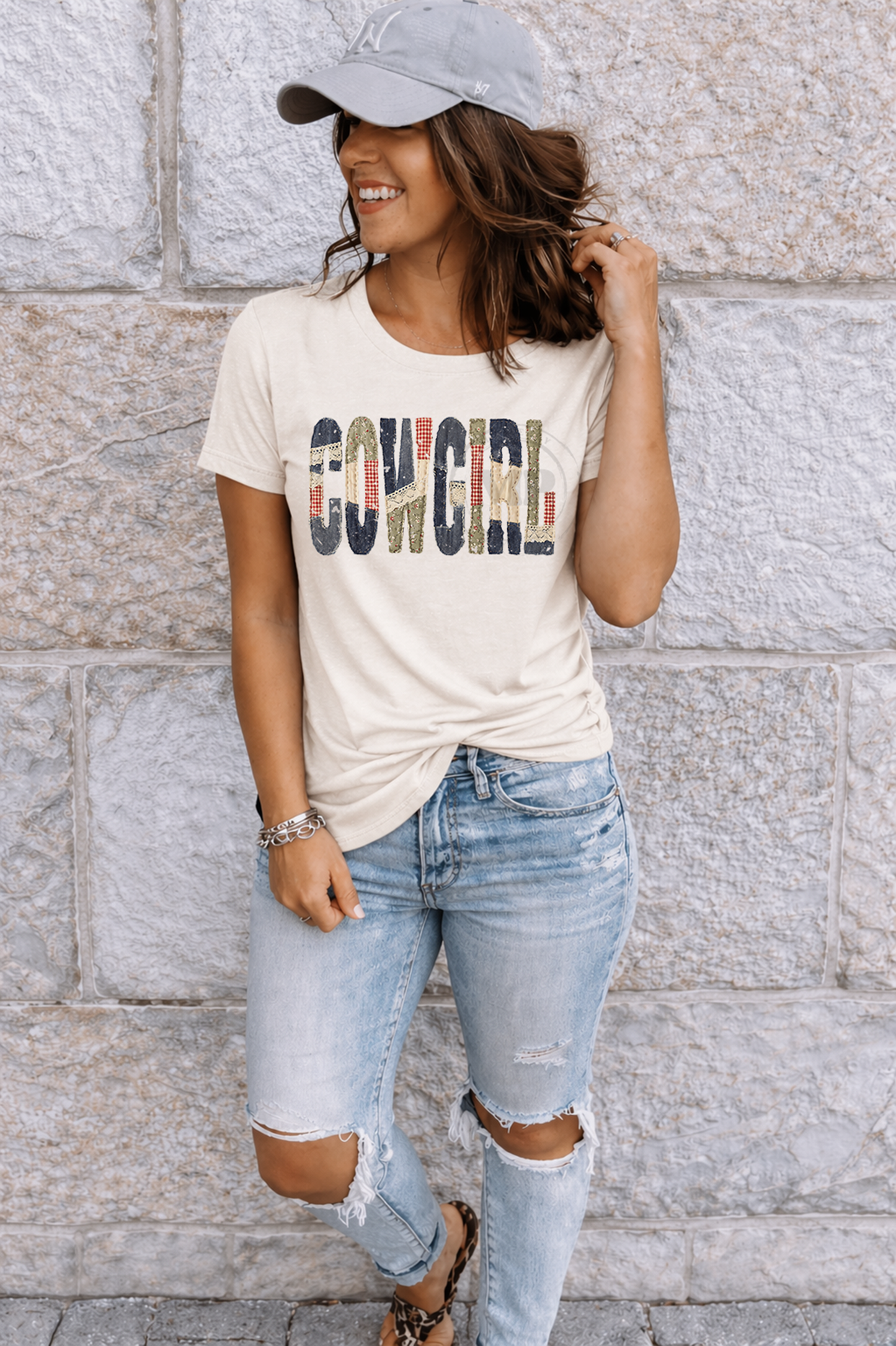 Distressed Patchwork Cowgirl
