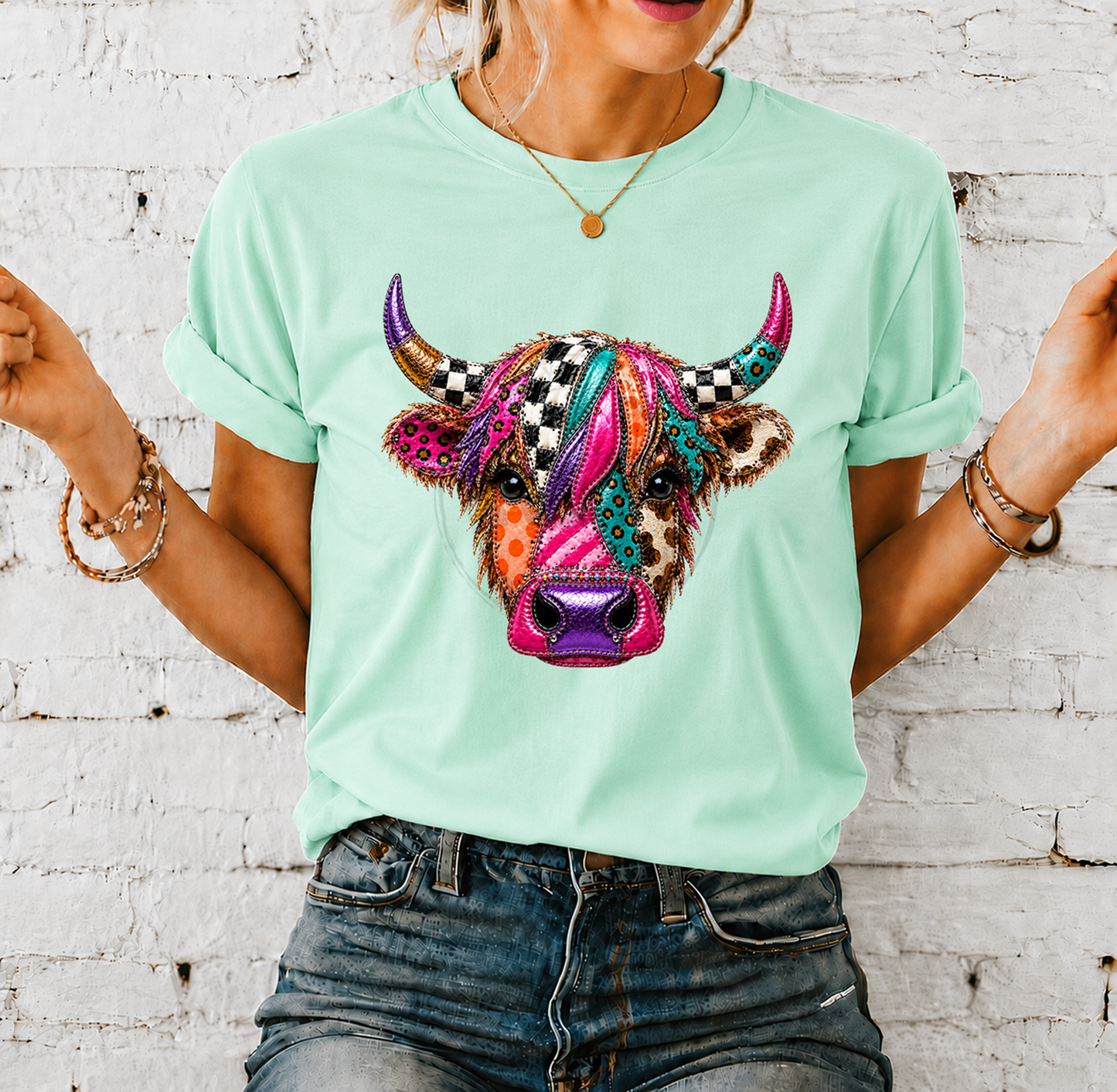 Bright Patchwork Cow