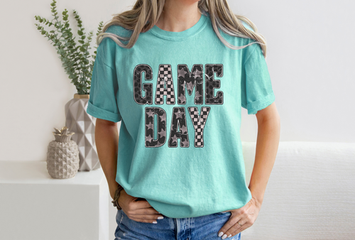 Load image 1 in gallery view. Checkered and Stars Game Day