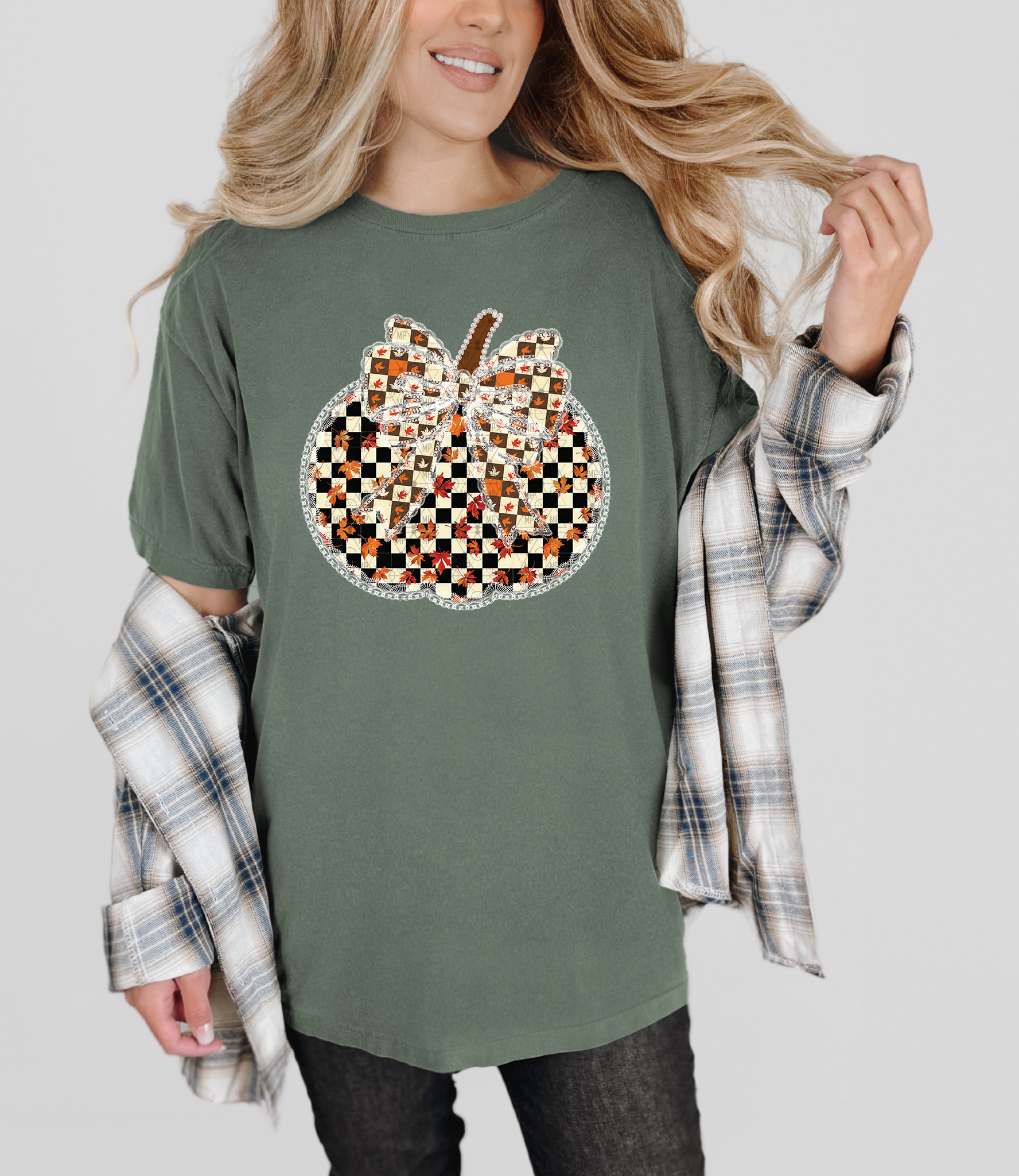 Checkered Lace Pumpkin