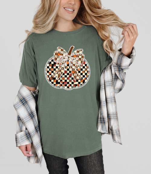 Load image 1 in gallery view. Checkered Lace Pumpkin