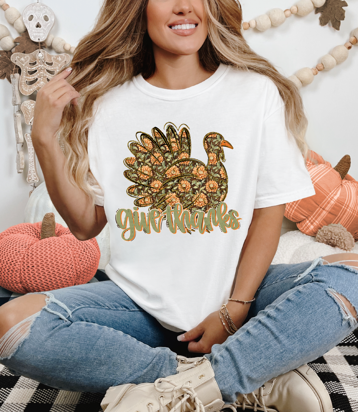 Floral Thankful Turkey