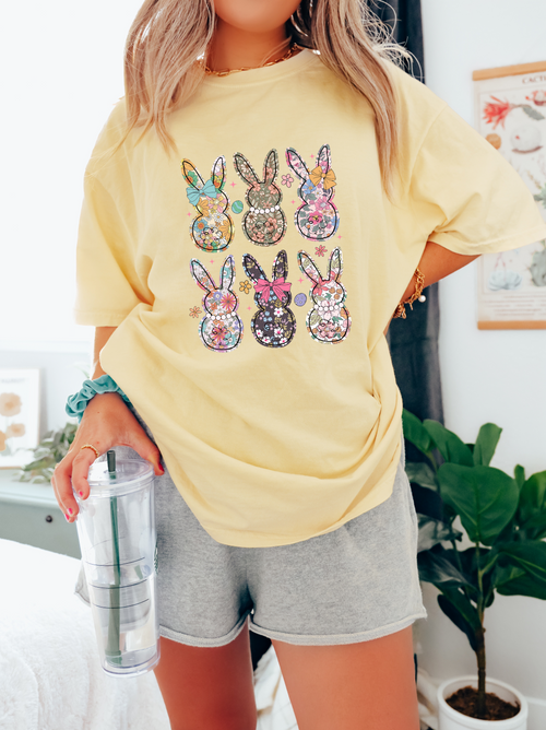 Load image 1 in gallery view. Bunnies With Flowers