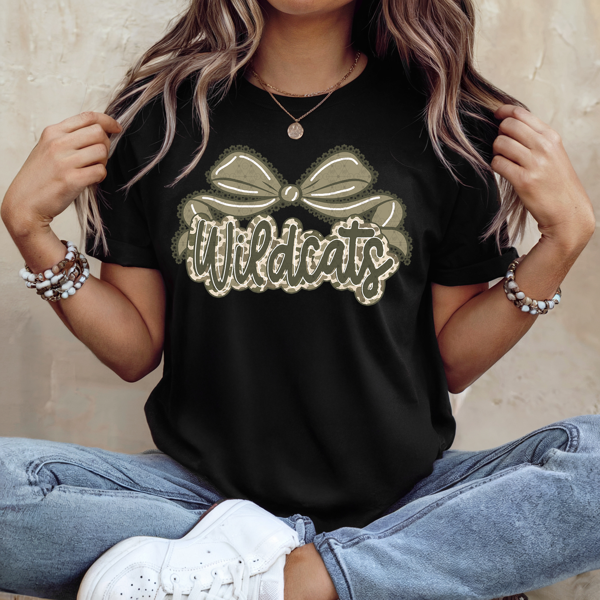 Camo Wildcats with Bow