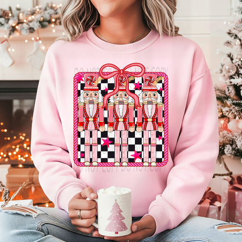 Load image 1 in gallery view. Pink and Checkered Nutcrackers