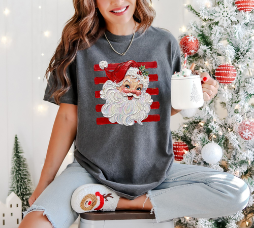 Load image 1 in gallery view. Brushstroke Santa and Stripes