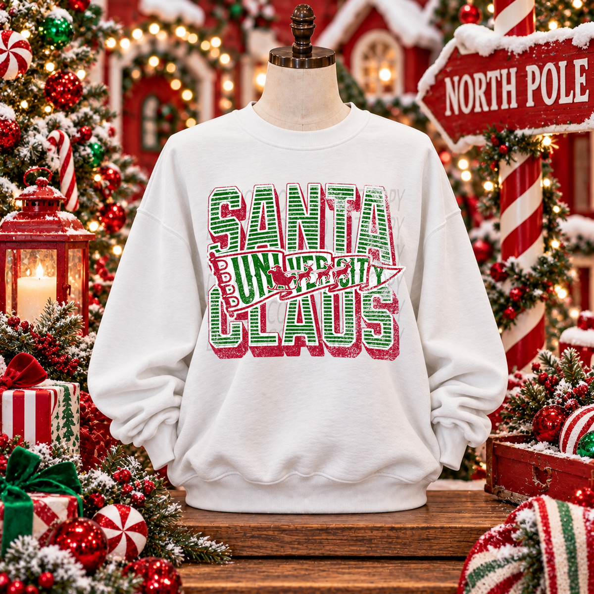 Distressed Santa Claus University