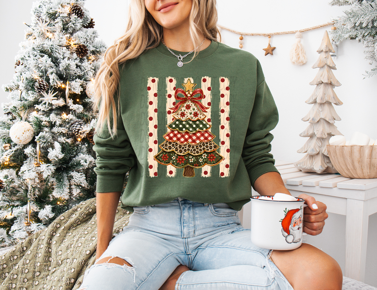 Cute Christmas Tree with Red Polka Dot