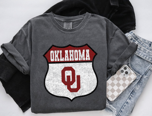 Load image 1 in gallery view. Road Sign Oklahoma
