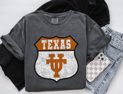 Load image 1 in gallery view. Road Sign Texas