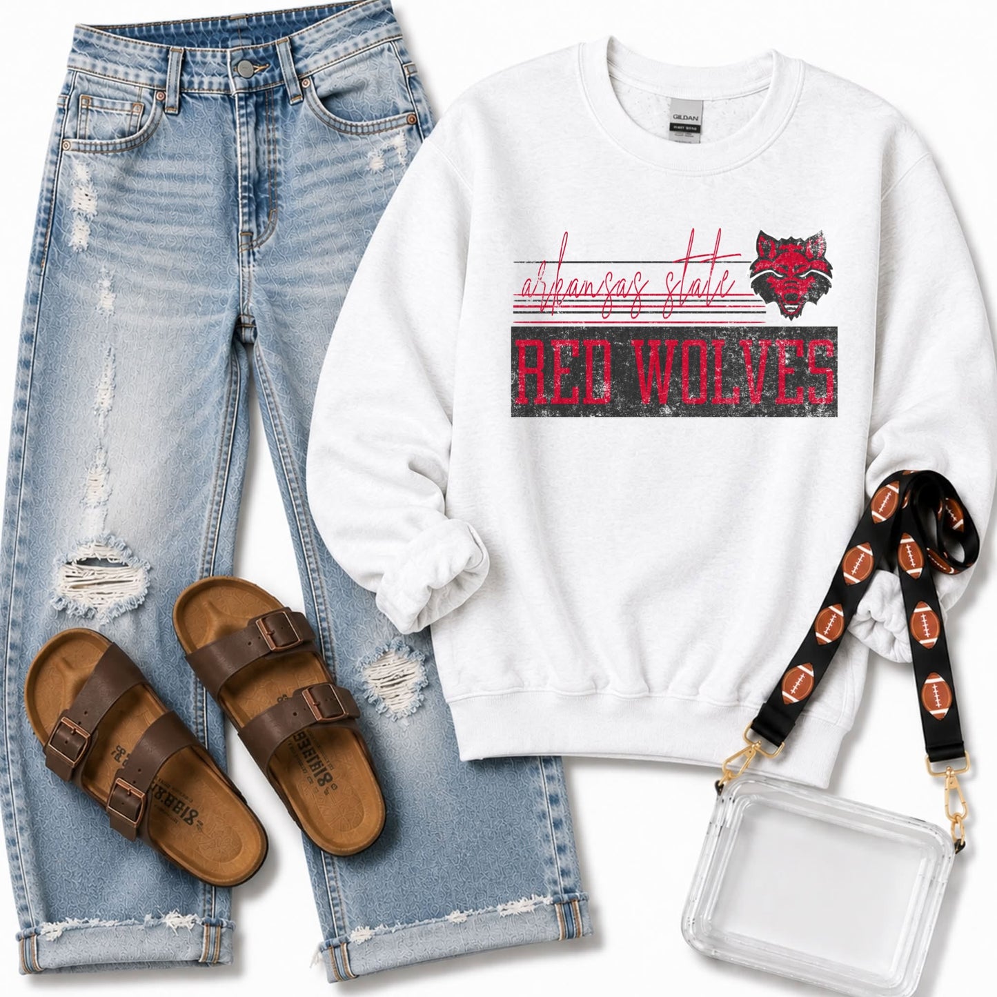 Preppy Distressed Mascot