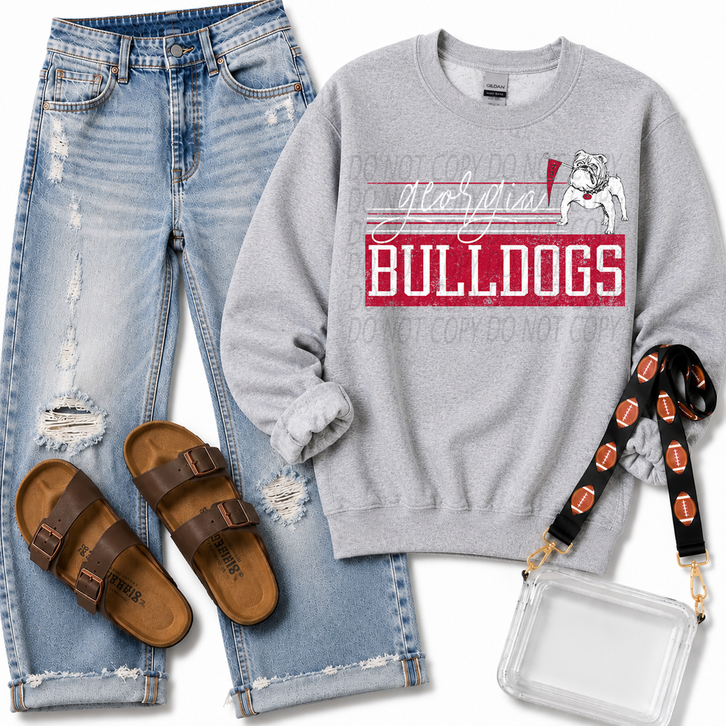 Preppy Distressed Mascot