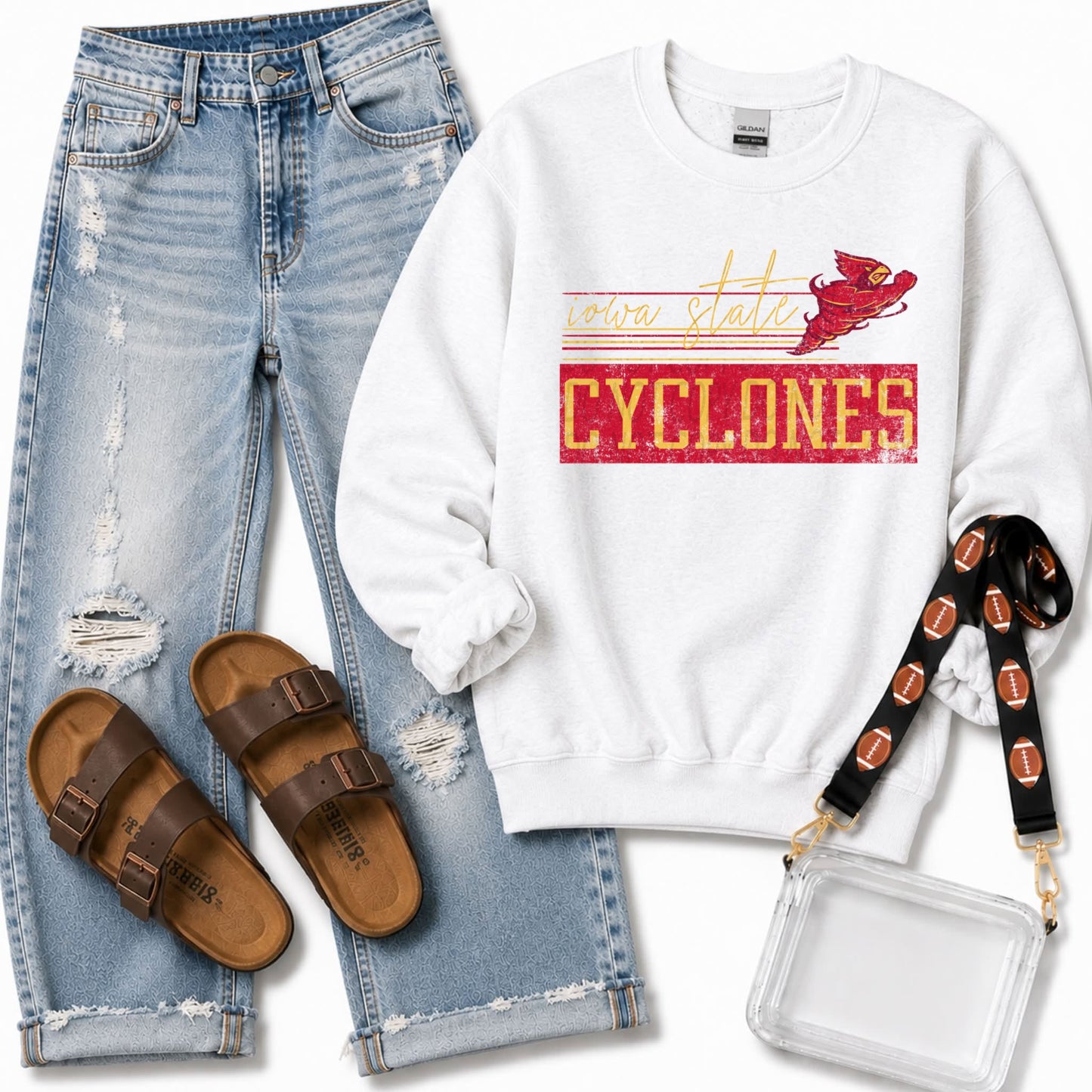 Preppy Distressed Mascot