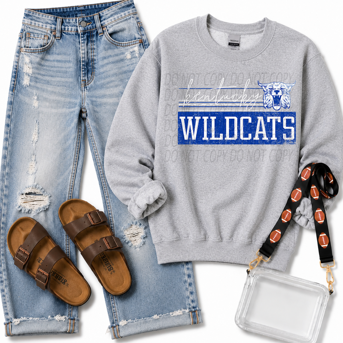 Preppy Distressed Mascot