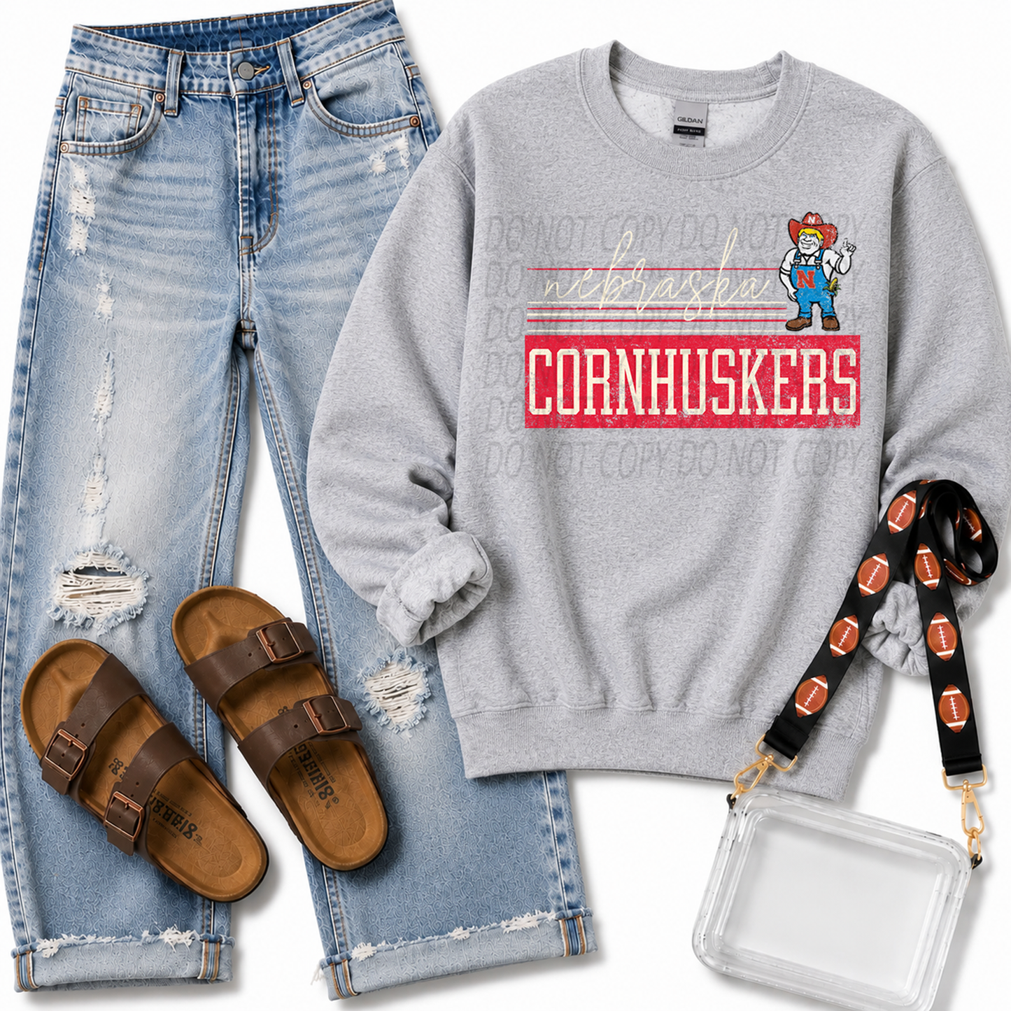 Preppy Distressed Mascot
