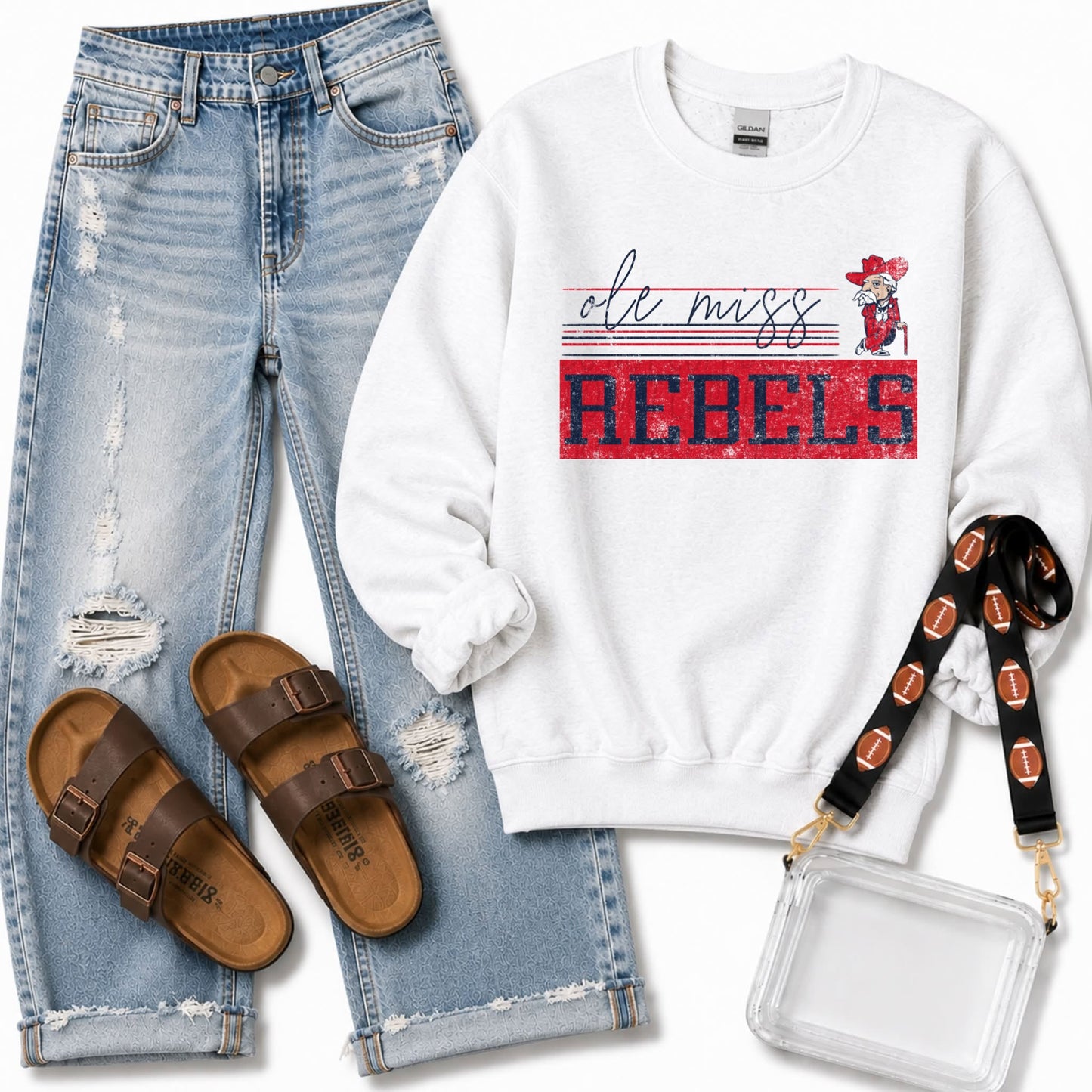 Preppy Distressed Mascot