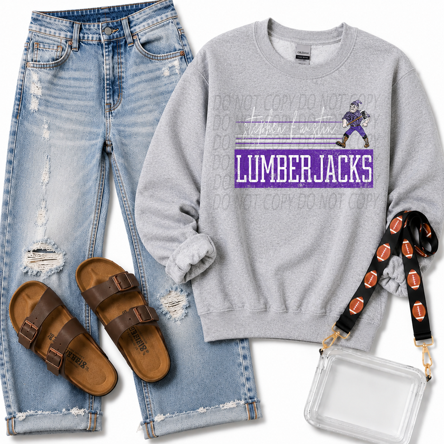 Preppy Distressed Mascot