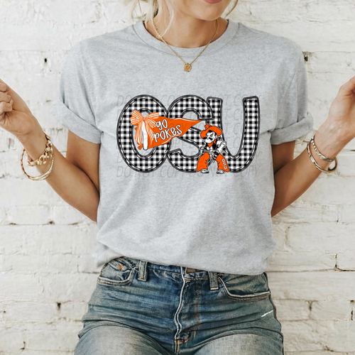 Load image 1 in gallery view. Plaid OSU Go Pokes