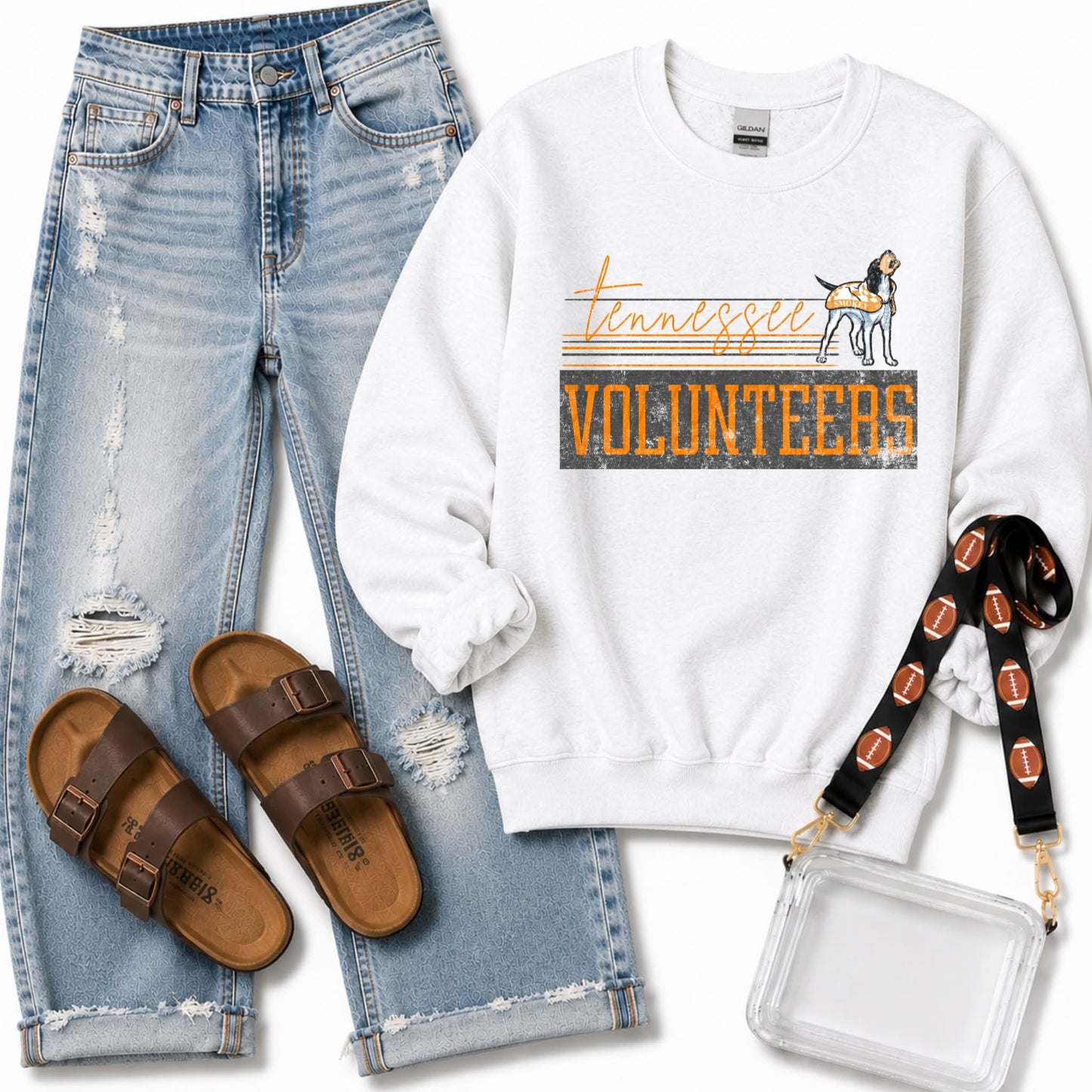 Preppy Distressed Mascot
