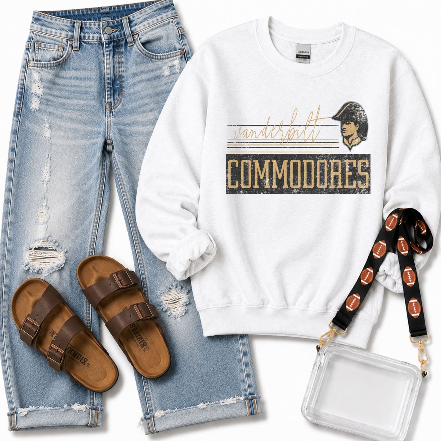 Preppy Distressed Mascot