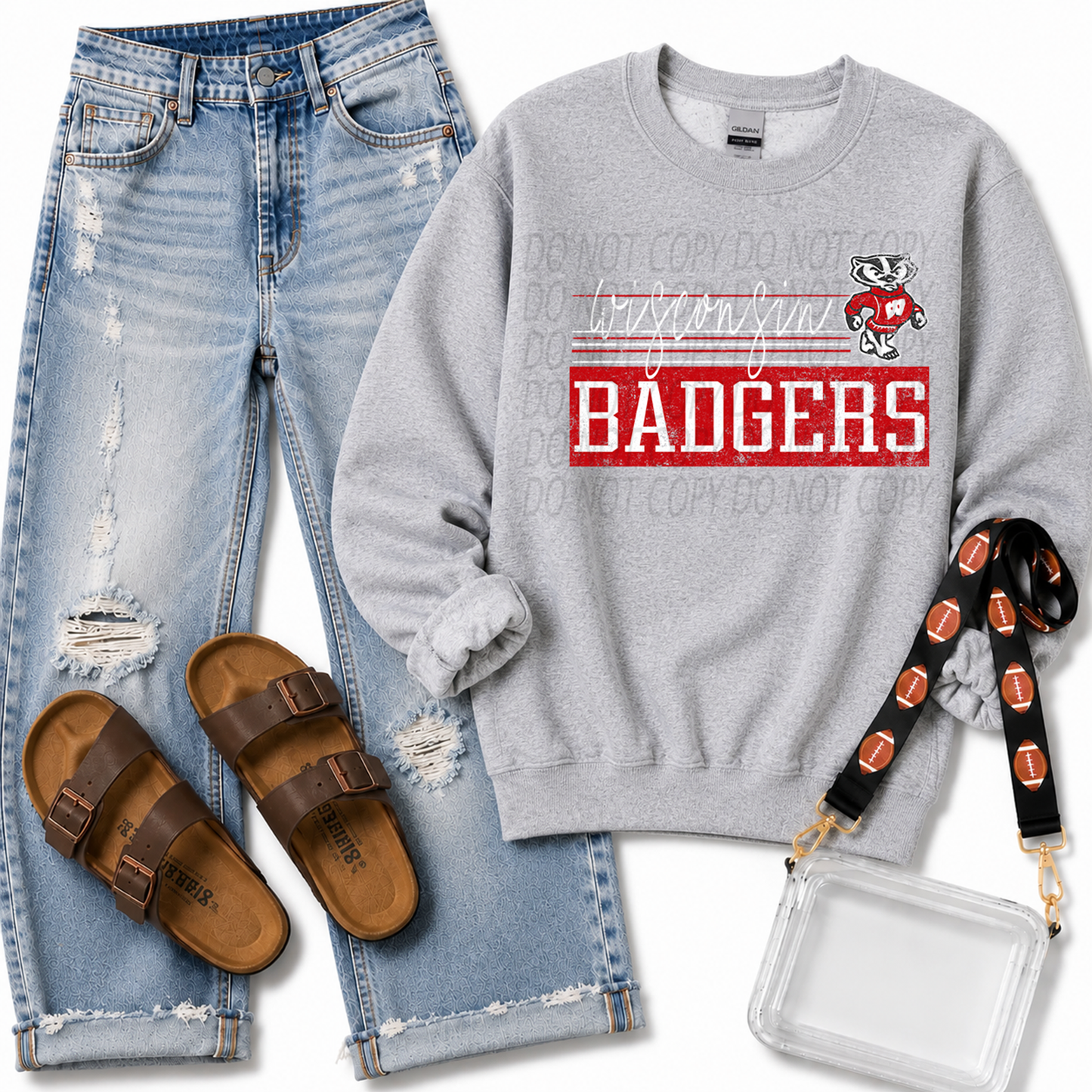 Preppy Distressed Mascot