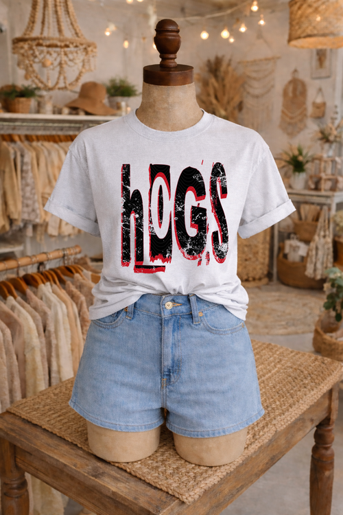 Load image 1 in gallery view. Funky Distressed Hogs