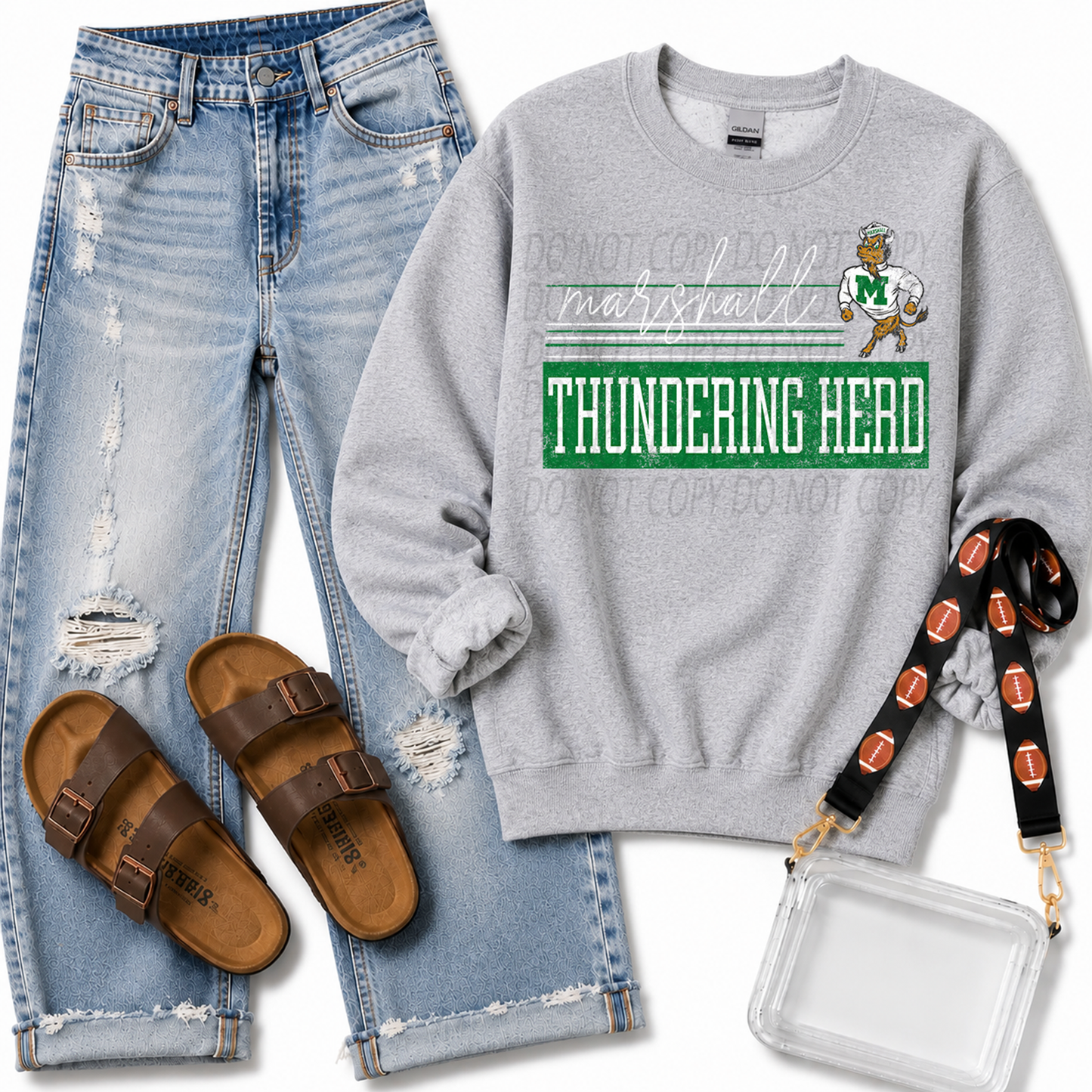 Preppy Distressed Mascot