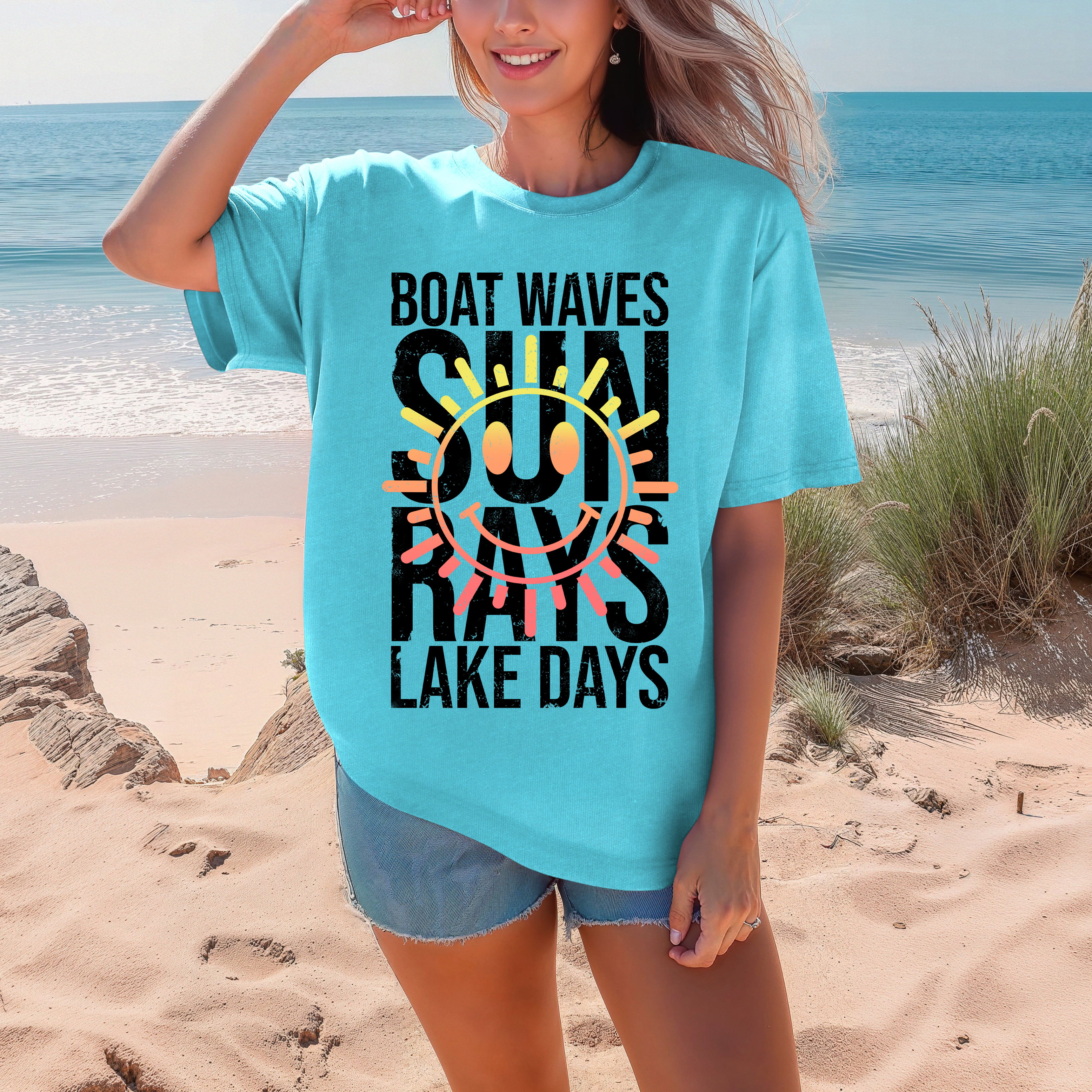 Boat Waves Sun Rays Lake Days
