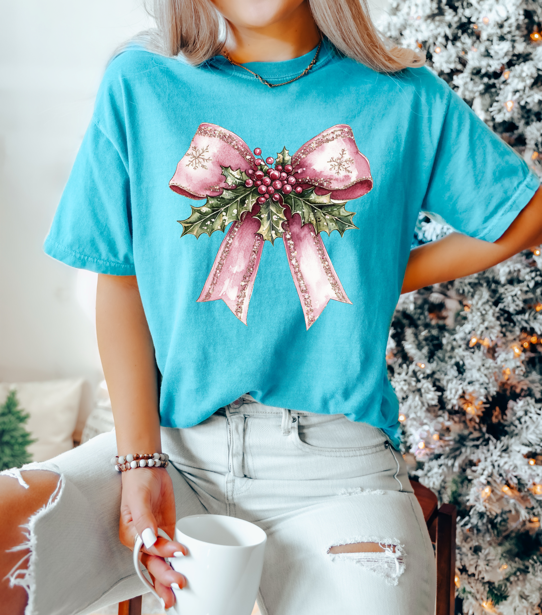 Pink Christmas Bow