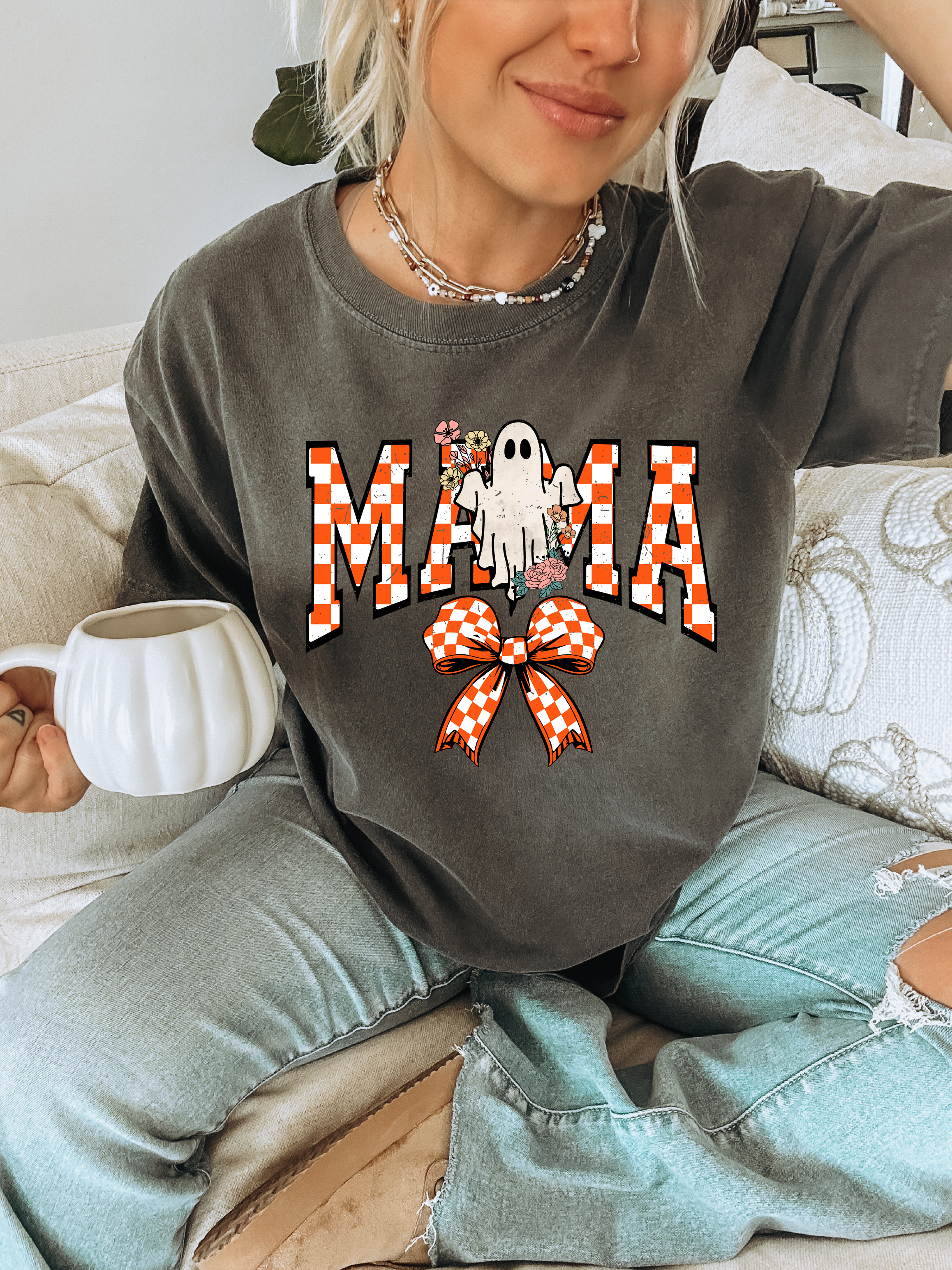 Halloween Mama Checkered