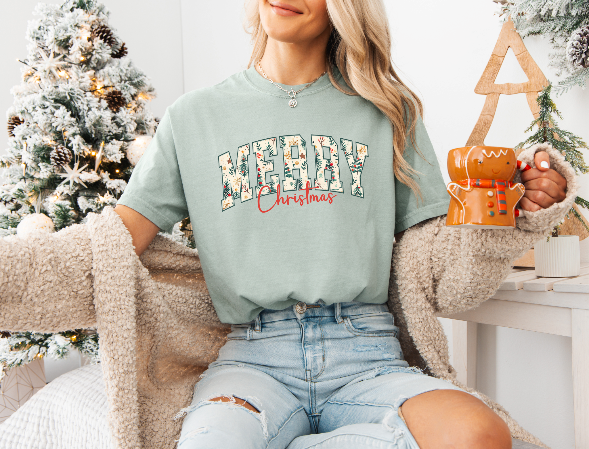 Boho Merry Christmas Sage