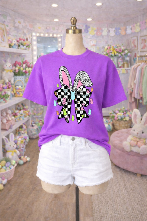 Load image 1 in gallery view. Funky Checkered Bunny Ears